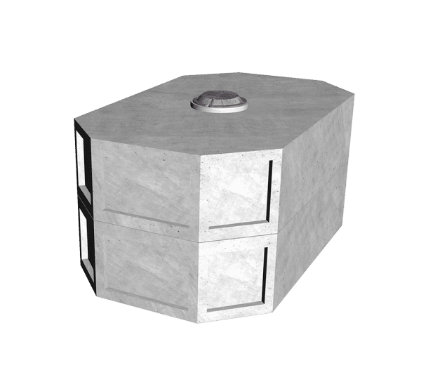 4’-0” x 7’-9” Octagon  Vault